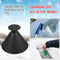 Cone Shaped Scrape Windshield Ice Scraper Funnel Remover (Black 14.5cm)