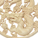 Wall Lamp Wooden Sculpted Dragon Flying Closet Door Carpentry Accessory (15