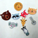 50pcs Assorted Animal Flatback Wooden 2 Holes Buttons for Sewing Craft Decor