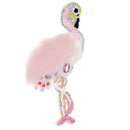 Pink Swan Beaded Rhinestone Embroidered Patch Sew on Applique Clothes Decor