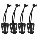 lot 10 Black Military MOLLE Style Webbing Elastic Cord Hang Buckle Roll Clip