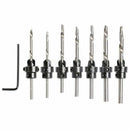 7-Pcs Countersink Drill Bit Set with Stop Collars & Wrench, Perfect for Woo Y2V6