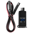Waterproof Car Motorcycle SAE to Dual USB Charger Adapter with Voltmeter
