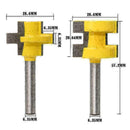 2pcs Tongue And Groove Router Bit 1/4" Shank Chisel Cutter Woodworking Mill L4H2