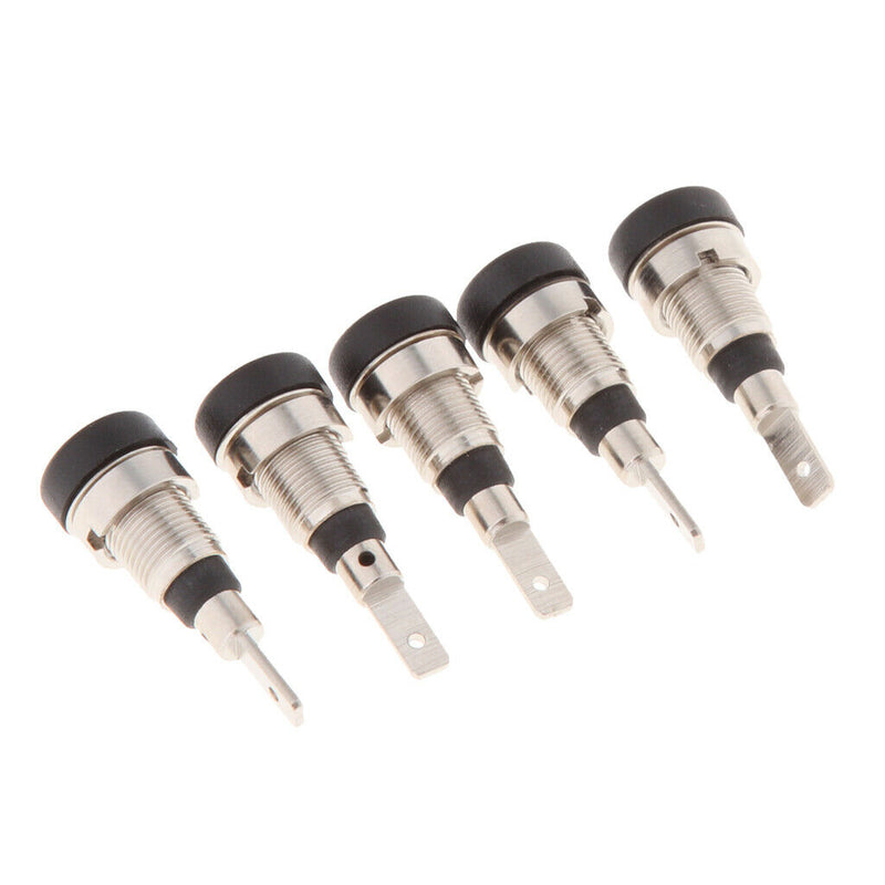 5 Packs Binding Post Female Socket Jack Suitable For 2mm Banana Plug Black