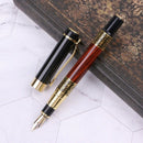 0.5mm Imitation Red Wooden With Carving Flower Medium Nib Fountain Pen Supplies