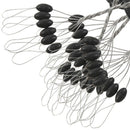 10 Pcs 6 in 1 Black Rubber Oval Stop Bead Ring Fishing Bobber Stopper