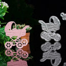 Baby Carriage Pram Cutting Die Stencil Decor Scrapbook Embossing Paper Card F7S1