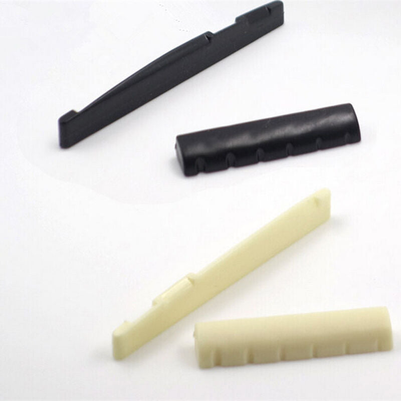 2Set Faux Buffalo Plastic Bridge Saddle for 6 String Acoustic Guitar Hot BlackJR