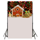 Xmas Theme Photography Art Cloth Backdrop Wall Studio Prop Family Decor (A) A