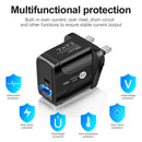18W PD QC3.0 USB Charger USB C Quick Charge 3.0 Wall Charger (UK Black) A