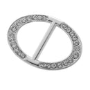 Scarf Buckles With Crystal Embellishments Oval Shaped Buckles For