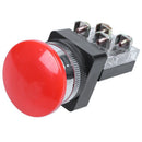 AC 600V 6A 38mm 1.5" Red Sign Momentary Mushroom Push Button Switch 1 NO 1  N9C8