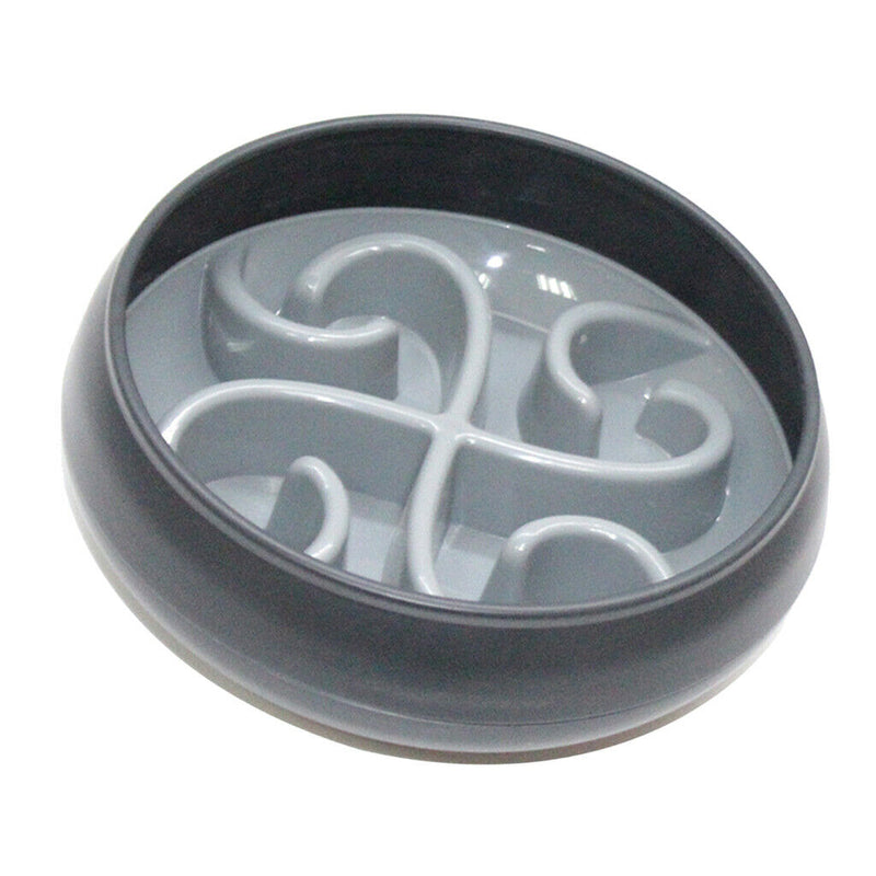 Pet Dog Anti-Gulping Anti-Skid Dog Food Bowl Preventing Choking  Gray
