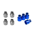 8x High Quality Fuel Injector Adapters for Acura B16 B18 D16Z D16Y Blue+Sliver