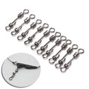 10x Steel Quick Lock Swivels Interlock Snap Fishing Lure Tackles Carp Fishin&M