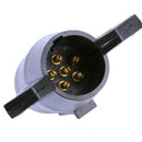 7 Way Round to 6 Pin Trailer Plug Light Adapter RV Connector A