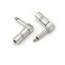 2pcs 1/4" 6.35mm 90 Degree Angle Male Mono Phone Plug Guitar Audio Connector Hn