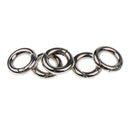 10 Pack Keychain Round Shape Zinc Alloy Snap Hook Holder for Camping Hiking,