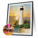 Diamond Painting Lighthouse Full Round Rhinestone Picture Home Wall Decor