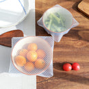 4Pcs Reusable Silicone Stretch Lids Bowl Food Cover Vacuum Wrap Seal Food Cove-