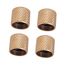 4x Iron Guitar Bass Volume Tone Control Knobs Golden String Instrument Parts