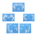5 Pattern Soft Reusable Face Paint Stencil Halloween Make up Tattoo Template