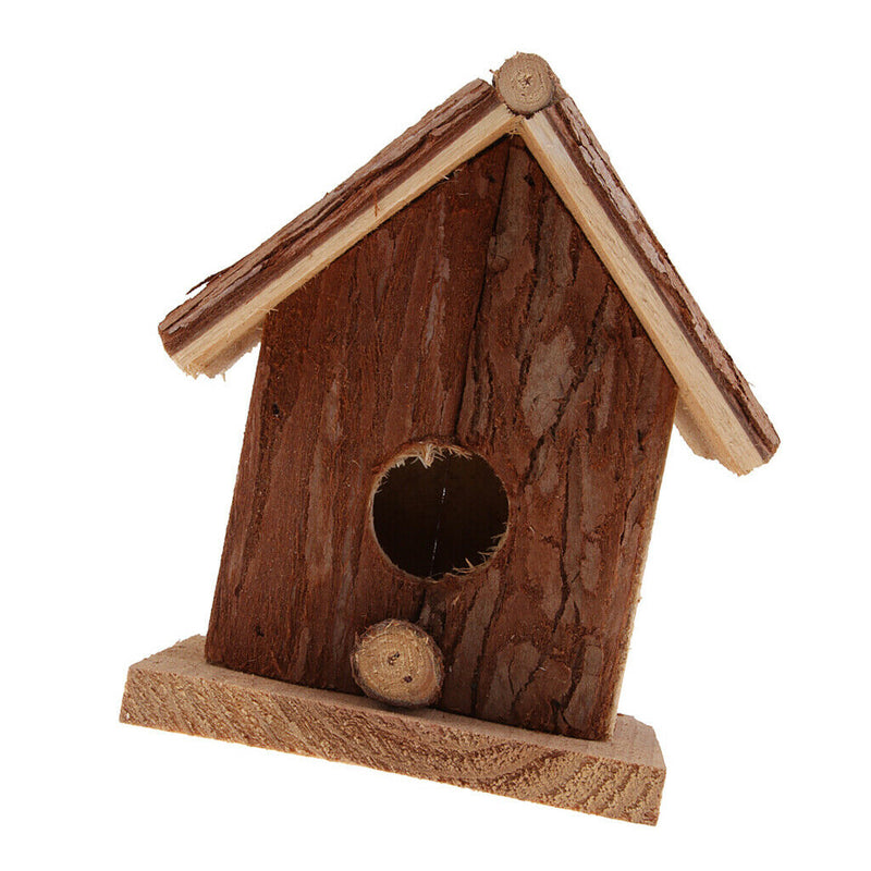 Set of 2 Hanging Wooden Bird Houses Cage for Parrot, Canary or Cockatiel or