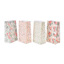4pcs Flower Floral Paper Xmas Party Holiday Cookies Gift Bag Holder + Sticker3C
