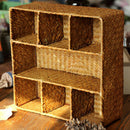 7 Plaids Storage Baskets Style Made From Sea Straw Sundries Home Storages H