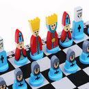 Handmade European Wooden Chess Set with 11 Inch Board and Chess Pieces