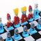 Handmade European Wooden Chess Set with 11 Inch Board and Chess Pieces
