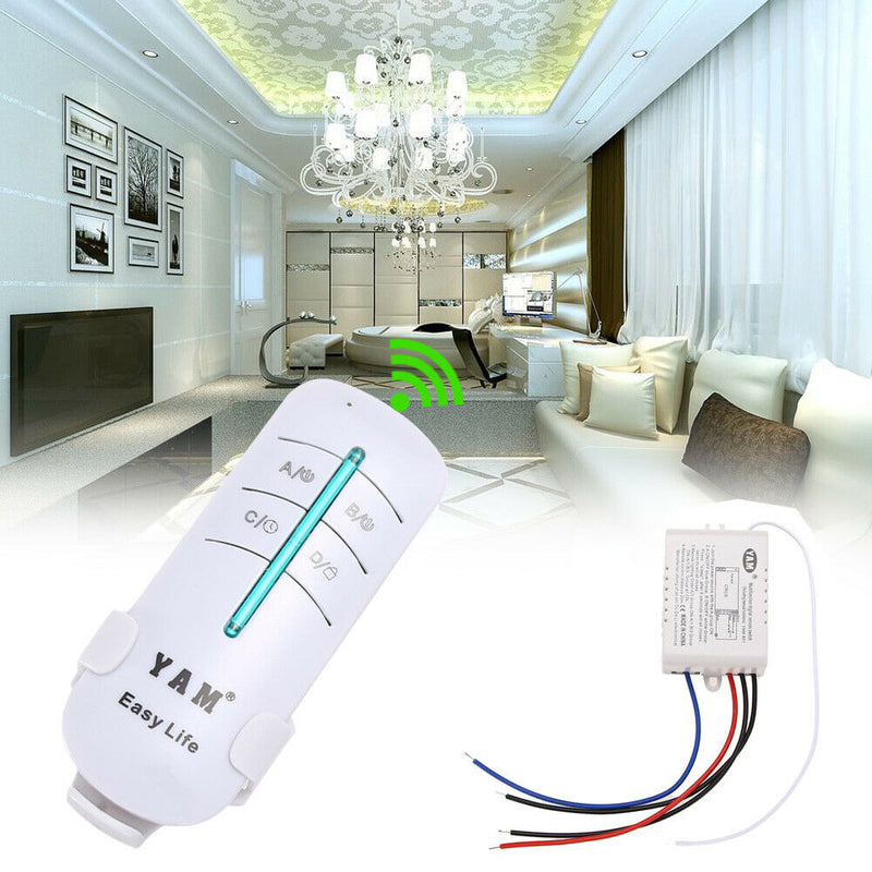 1 Way ort 200V-240V Light Digital Wireless Wall Remote Control Switch