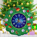 Round Xmas Clock DIY Diamond Painting Special Shape Full Drills Home Decor