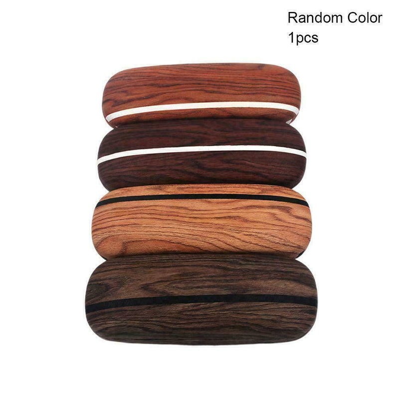 Hard Wooden Grain Spectacle Box Reading Glasses Sunglasses Storage Case T0F4