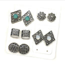 5 Pairs /set  Fashion Women Stud Earring Girls Birthday Party Mashup EarringsBX