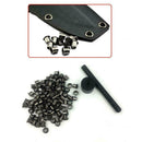 Sheath Eyelet Fix Tools Case 1set 60 Pieces Rivets Holster Black Nail C8L6