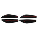 4 Pcs Auto Car Black Red Rubber Front Rear Door Protector Stickers