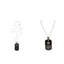 2 Pieces Her King His Queen Matched Heart Couples Pendant Necklace Stainless