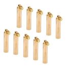 10pcs Portable Waterproof Brass Polished Pill Box Case Container Brass Capsule
