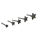 5 Pairs Stainless Steel Star Stud Earrings for Men and Women,3 mm to 7 mm J4X4