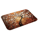 Floral Print Floor Mat Carpet Flannel Non-Slip Absorbent Kitchen Bedroom Ba