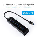 7 Port USB 3.0 Hub Splitter High Speed 5Gbps USB 3.0 Expander for PC Laptop