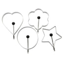 4PCS Kitchen Stainless Steel Pancake Mould Mold Ring Cooking Fried Egg Shap N2C2