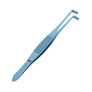 Stainless Steel Roller Tip Angled Meibomian Gland Expressor Forceps - 11cm /