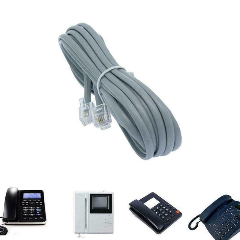 1-Pack 6FT Line Cord Cable 6P6C RJ12 RJ11 DSL Modem Phone Telephone Landlin K7D0