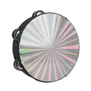 Musical Instruments 8 inch Wooden Tambourine with Colorful Reflective Drumehead