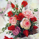 4 Pack Flowers DIY 5D Diamond Painting Full Drill Cross Stitch Craft Home Decor