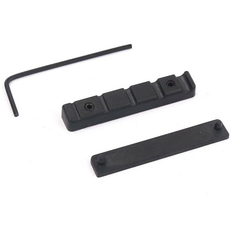 Adjustable Pom Nut Slotted for 5 Strings Bass Guitar Replacement Parts Blac