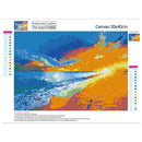 Beach in Setting Sun Full Drill Round Diamond Painting DIY Embroidery Kits